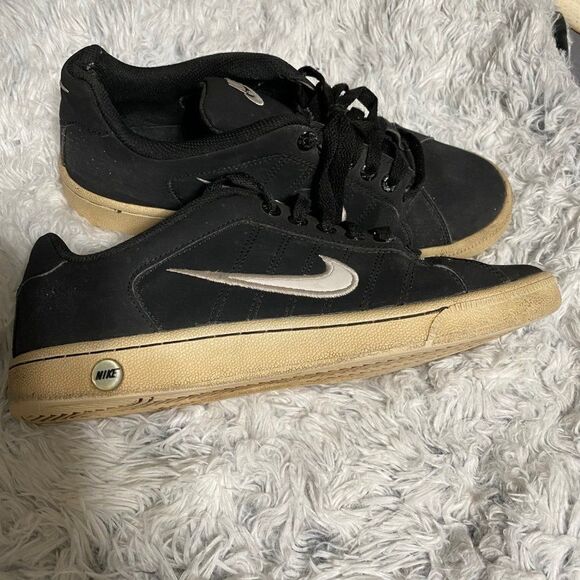 Nike men black/White ✔️court low tops leather casual shoes - Picture 3 of 6